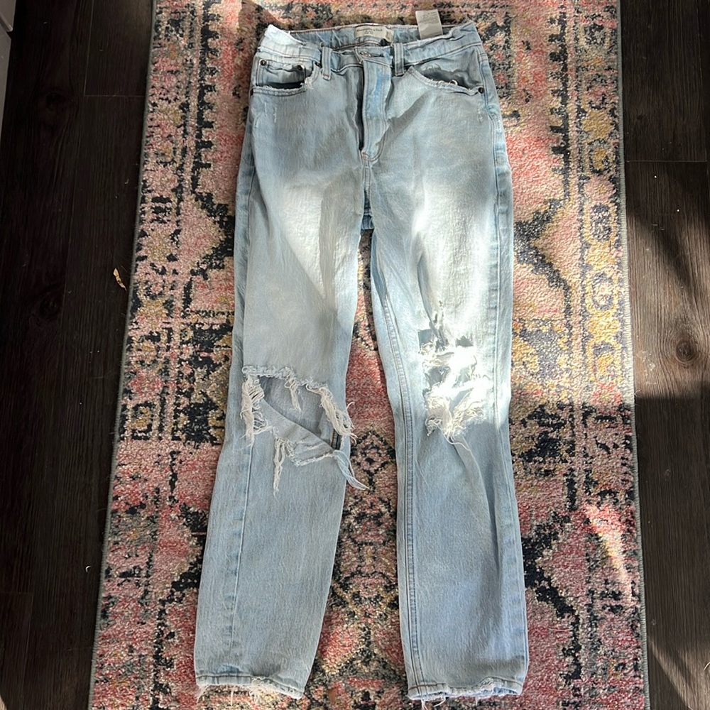 Abercrombie & Fitch Light Blue Straight Leg Jeans